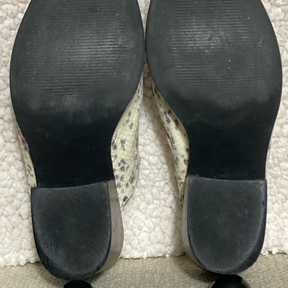 Steve Madden Women's Savina Leather Snakeprint Heel Mule Slip On Shoes SZ US 9M - Picture 10 of 12
